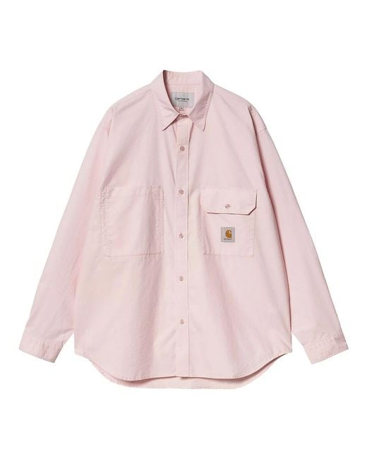 Carhartt L/S Irwin Shirt in Pink für Herren