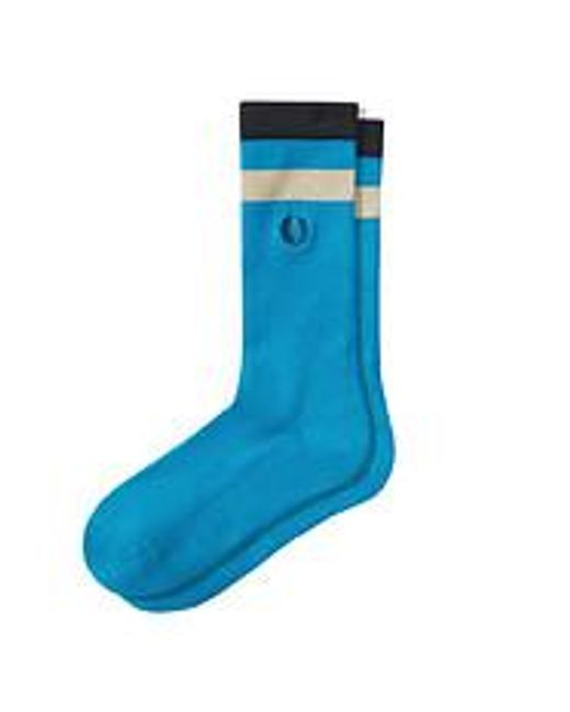 Fred Perry Blue Bold Tipped Towelling Sock