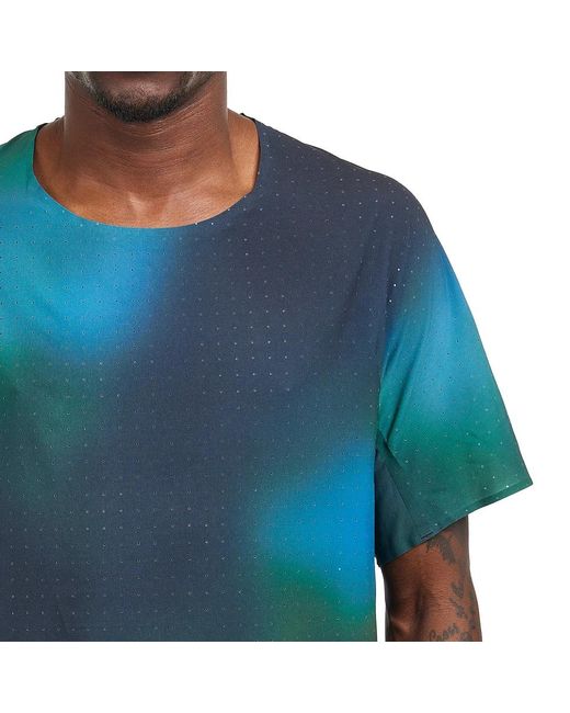 Y-3 M Aop Running SS Tee in Blue für Herren