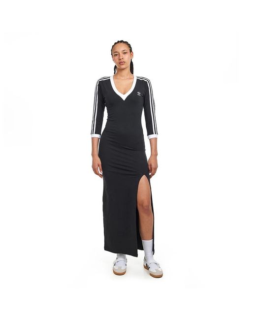 Adidas Black Maxikleid MAXI DRESS V (1-tlg)