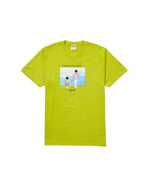 Supreme Heaven And Earth Tee Sulfer in Yellow for Men | Lyst UK