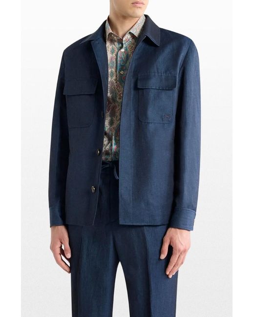Etro Πουκαμισο in Blue für Herren