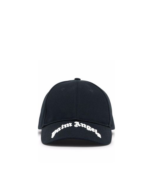 Mens Accessories Hats Palm Angels Cotton Curved Logo Mesh Cap in Black for Men 