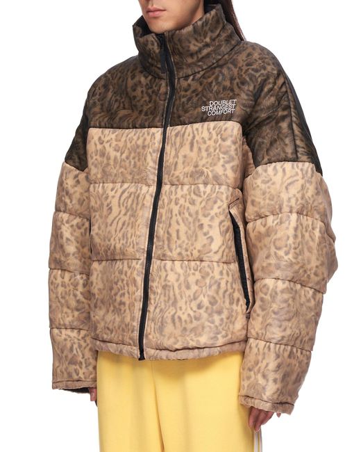 Doublet Leopard Print Puffer Jacket in 