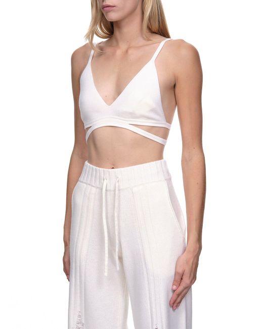 Natural Dion Lee Crocheted Cotton-blend Bralette in White Womens Lingerie Dion Lee Lingerie 