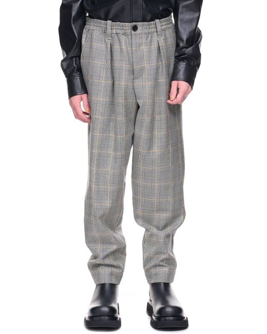 Marni Plaid Pants in Grey (Gray) for Men Lyst