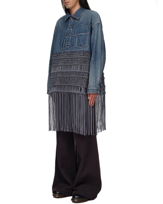 Kapital Denim Fringe Jacket in Blue for 