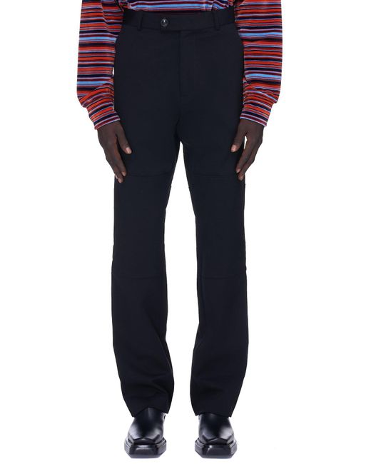Martine Rose Synthetic Wide Leg Stretch Trousers in Black for Men - Lyst