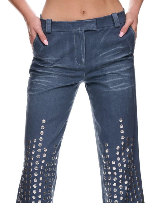 Lado Bokuchava Distressed Studded Jeans in Blue | Lyst