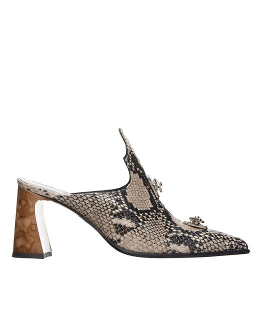 multicolor snakeskin heels