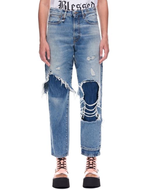 R13 Denim Double Layered Jean in Blue | Lyst