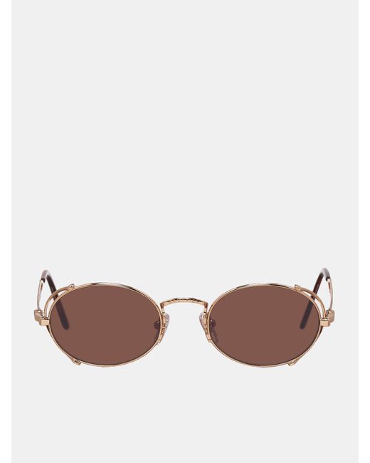Jean Paul Gaultier Rose Gold 55-3175 Sunglasses in Brown | Lyst
