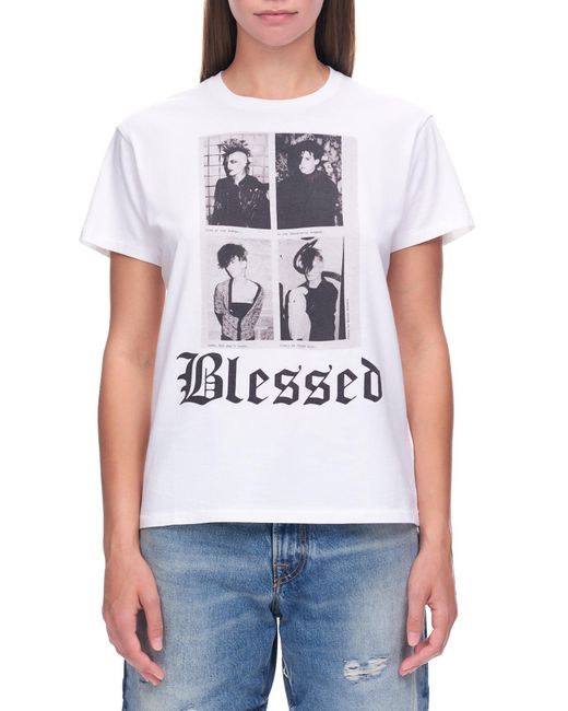 R13 Cotton Blessed Boy Tshirt in White Lyst