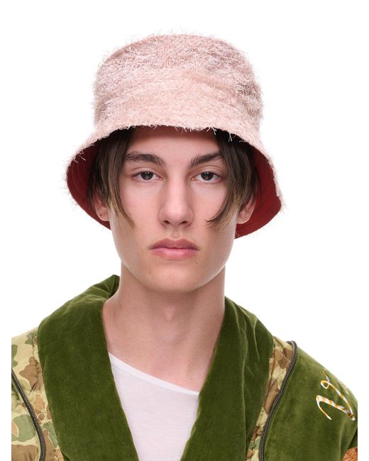Craig Green Synthetic Reversible Fluffy Hat in Red for Men | Lyst