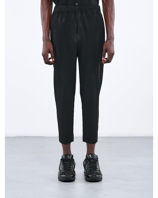 Homme Plissé Issey Miyake July Trousers in Black for Men | Lyst