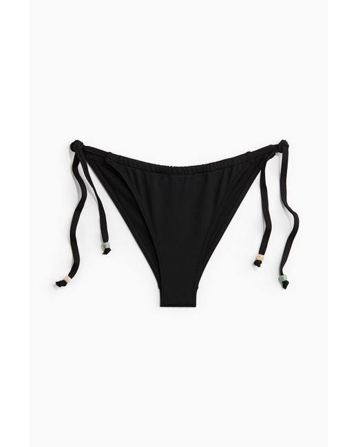 H&M Black Tie-Tanga Bikinihose
