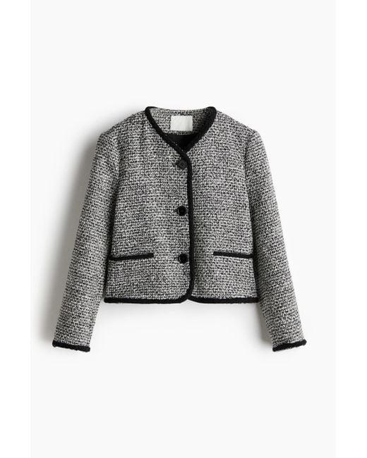 H&M Gray Boucléjacke