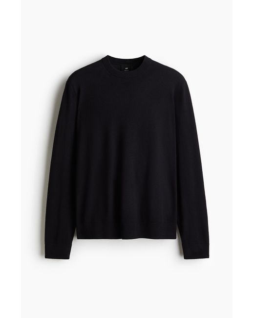H&M Trui Van Merinoswol in het Black voor heren