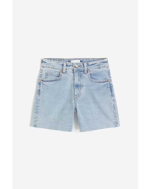 H&M Blue Skinny High Denim Shorts