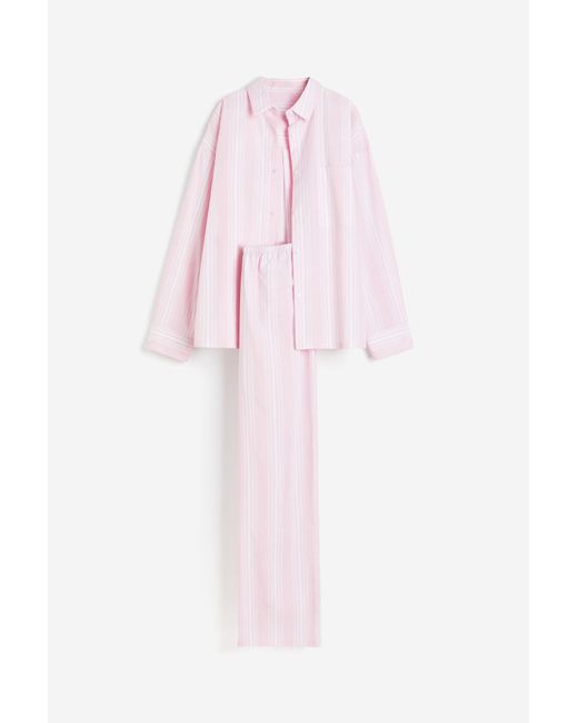 H&M Pink Zweiteiliger Pyjama