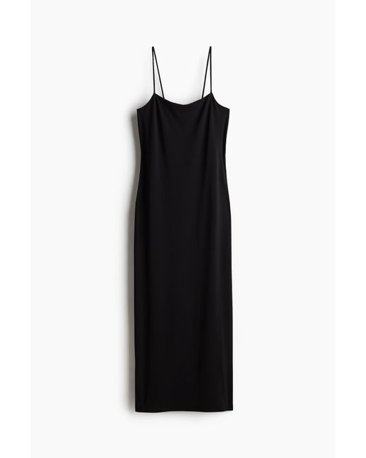 H&M Black Bodycon-Kleid mit Trägern