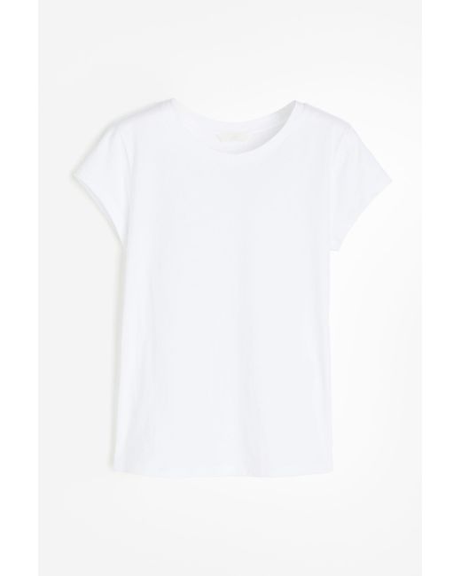 H&M White T-Shirt aus Baumwolle
