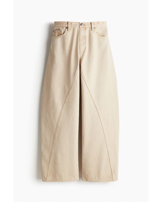 H&M Natural Baggy Hose aus Canvas
