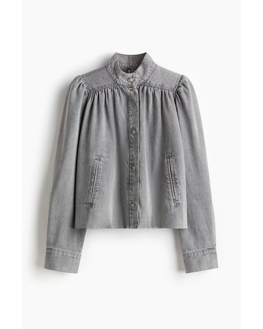 H&M Gray Oversized Denim-Shacket