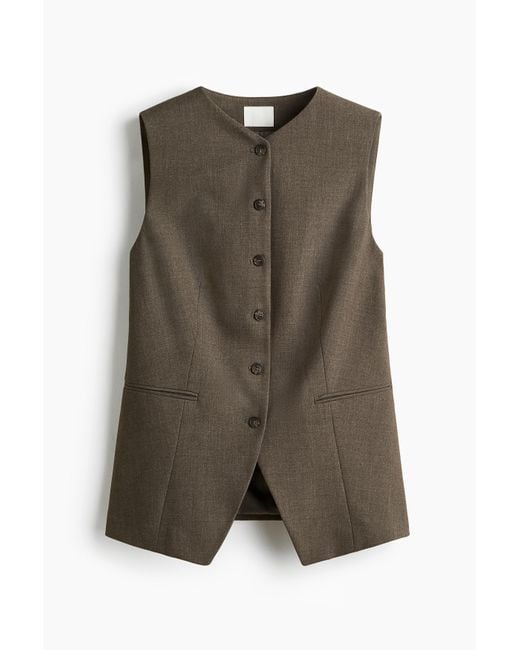 H&M Lang Gilet in het Green