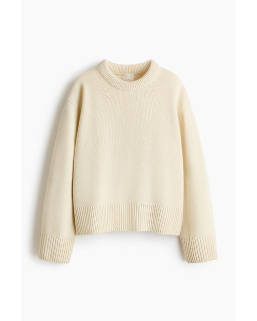 H&M Wollen Trui in het Natural
