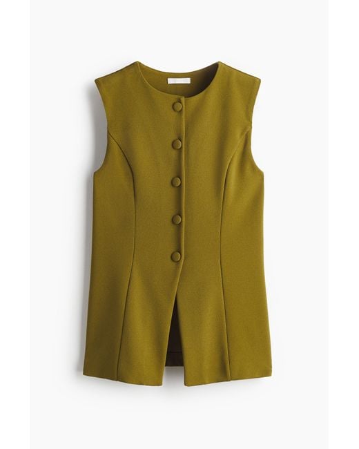 H&M Green Ponte di Roma waistcoat