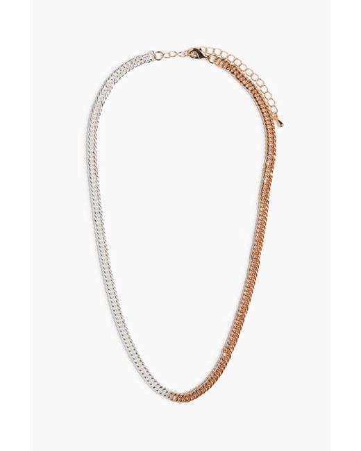 H&M White Zweifarbige Halskette