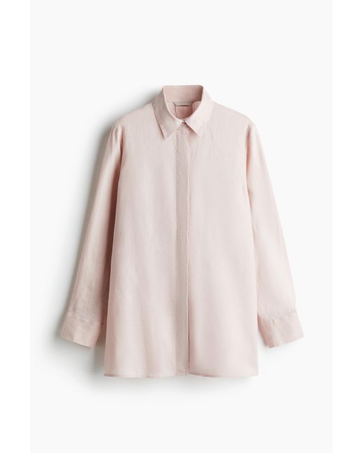 Chemise en lin H&M en coloris Pink
