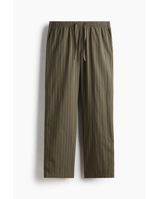 H&M Popelinehose in Relaxed Fit in Green für Herren