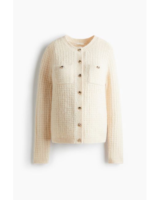 H&M Mama Structuurgebreid Vest in het Natural