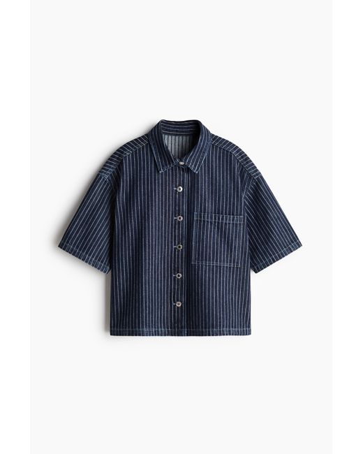 H&M Blue Oversized Denimbluse