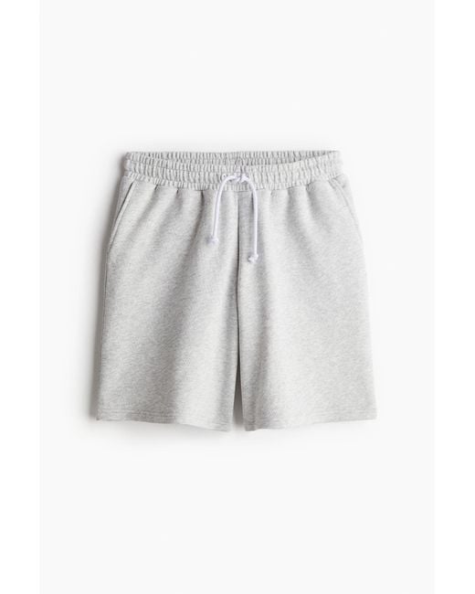 H&M White Sport-Sweatshorts