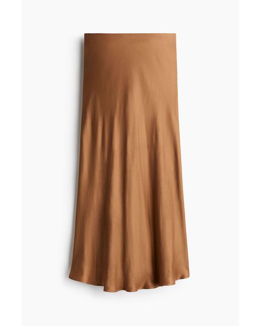 H&M Brown Midijupe
