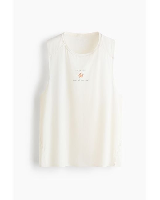 H&M Hardlooptanktop Met Coolmove in het White