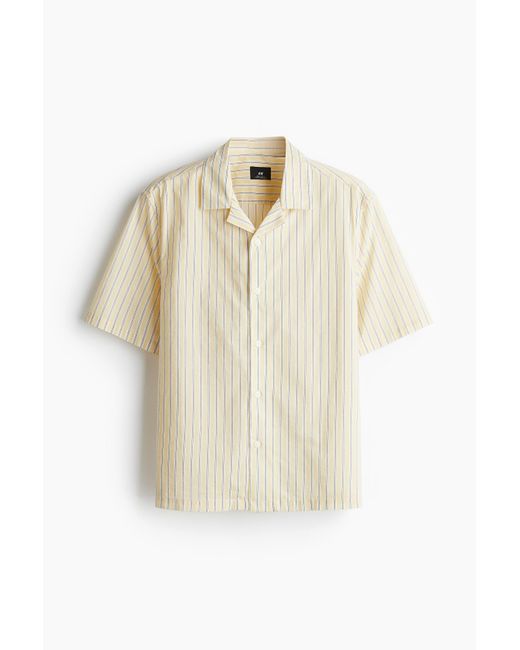 H&M Casual Katoenen Overhemd in het White voor heren