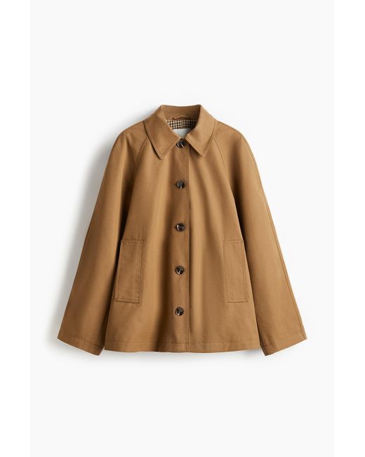 H&M Brown Kurzer Car Coat