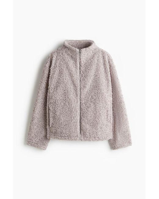 H&M Oversized Teddy Jack in het Gray