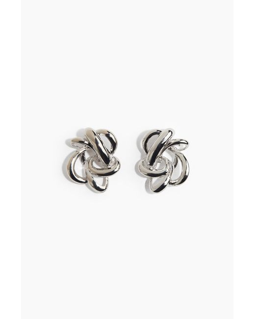 H&M Metallic Verschlungene Ohrringe