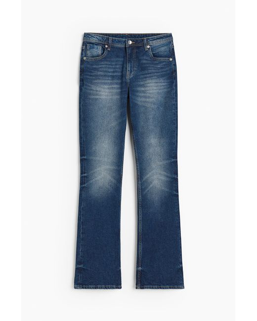 H&M Bootcut Regular Jeans in het Blue