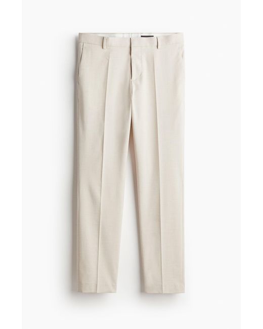 Pantalon de costume Slim Fit H&M pour homme en coloris White
