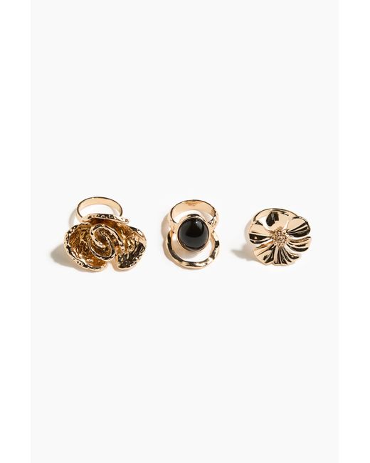 H&M White 4er-Pack Ringe