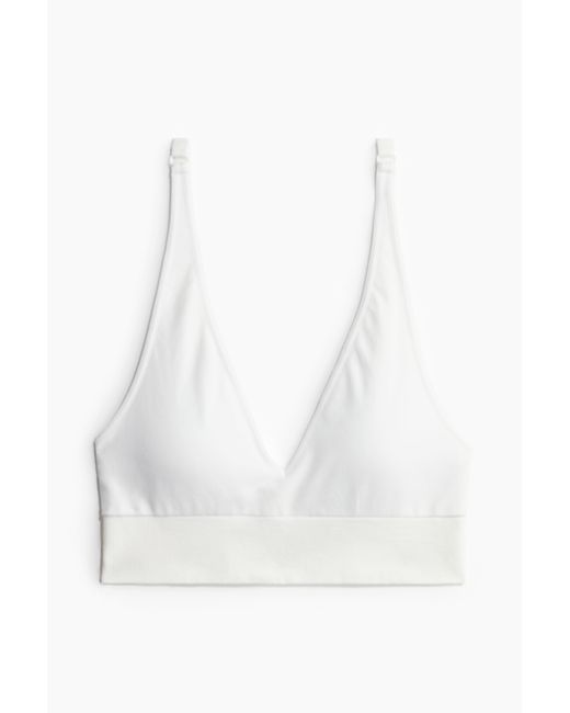 H&M White Gepolsterter Soft-BH Seamless