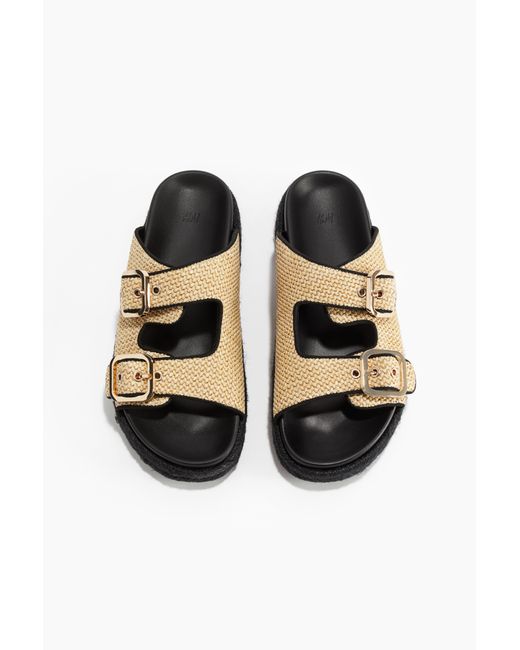 H&M Espadrilleslippers in het Black
