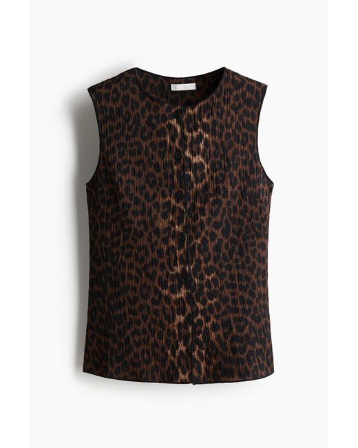 H&M Black Gilet aus Strukturjersey