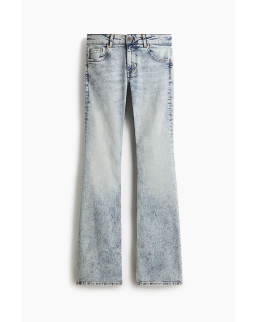 H&M Blue Flared Low Jeans